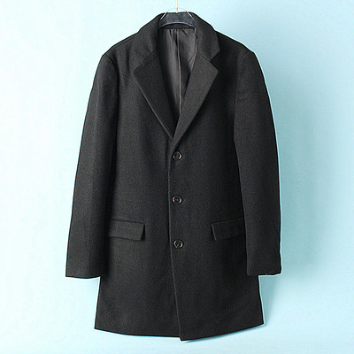 时尚商务休闲中长款羊毛外套