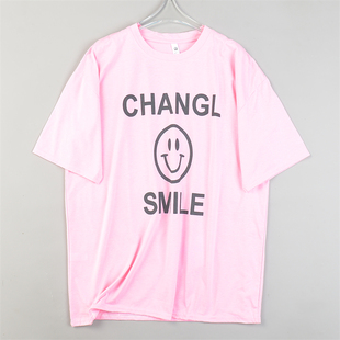 青春亮色多巴胺纯棉短袖T恤男女10.21L84852宽松舒适休闲风上衣夏