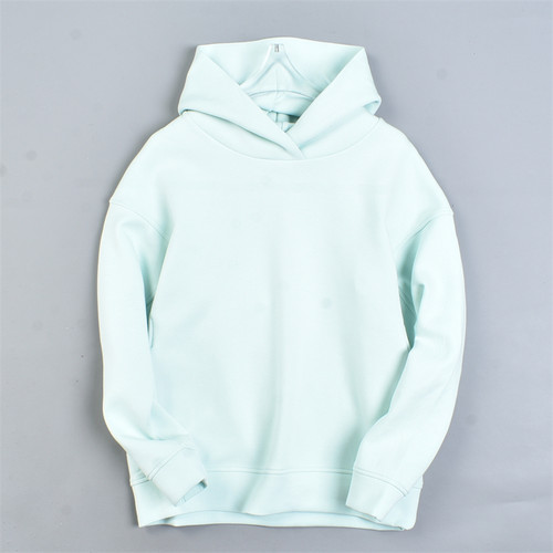 高端好货出口法国 宽松连帽衫卫衣女325L82180当季新品纯色短外套