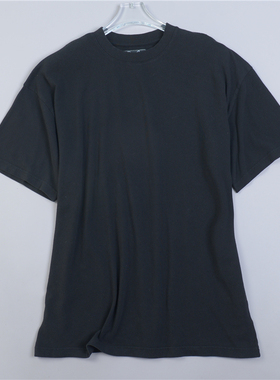 美式宽松休闲bf风男女短袖T恤6.8L79042青春潮流纯色百搭全棉上衣