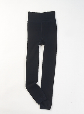 精品黑色高腰加厚加绒打底裤女H83329秋冬高弹瘦身提臀美体保暖裤