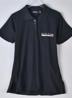 222外贸休闲翻领Polo衫女73726时尚修身字母印花短袖棉T恤上衣夏