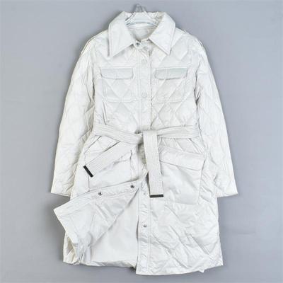 设计师款高端90白鸭绒长款羽绒服