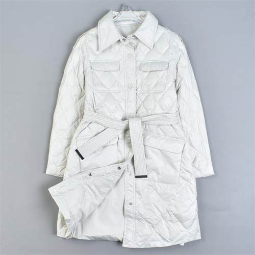 设计师款高端90白鸭绒长款羽绒服