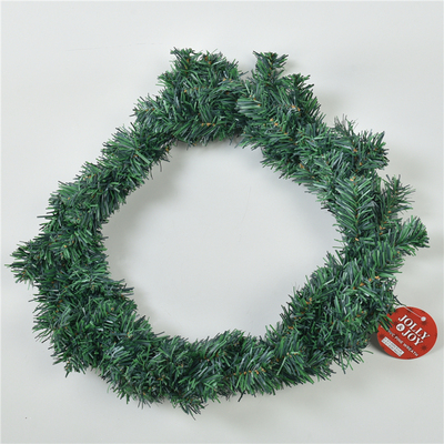 1114圣诞节日花环76439装饰配件假树枝叶滕圈diy氛围布置pvc材料