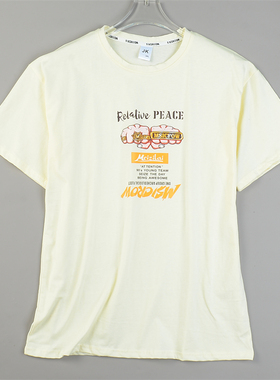 韩版男女生纯棉印花短袖T恤L85181软糯舒适夏季日常百搭休闲上衣