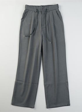 2026春夏新款休闲宽松西裤男L85719韩系宽松拖地坠感休闲直筒长裤