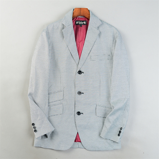 日单潮牌青年男女生休闲西装L84692修身单排扣春秋季复古通勤外套
