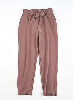 628外贸宽松显瘦哈伦裤女82297夏秋季新款松紧花苞高腰直筒九分裤