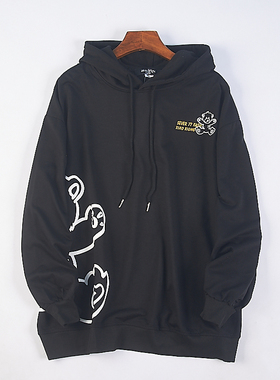 106韩版连帽衫卫衣男女76552春秋季新款卡通印花宽松外穿长袖上装