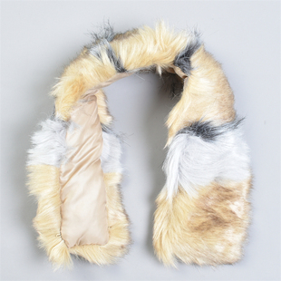 精品仿皮草毛领3.11L81963冬季 保暖仿兔毛拼色棉服羽绒服毛绒领边