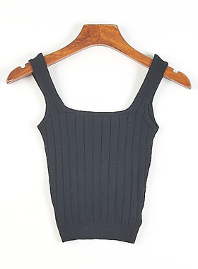 欧美风性感甜辣短款针织吊带背心女H83041秋季紧身显瘦打底衫上衣