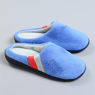 子 80249静音防滑底春秋冬保暖居家拖鞋 426高档情侣款 珊瑚绒棉拖鞋
