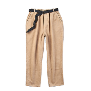 620品质全棉纱卡休闲直筒裤 女80633夏秋高腰宽松显瘦百搭纯色长裤