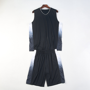 渐变色篮球服套装男H82942夏季速干透气无袖背心短裤训练比赛队服