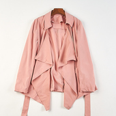 上衣 休闲百搭长袖 日单经典 复古风衣短外套女H84634宽松型春秋新款