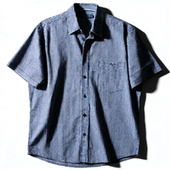 日常通勤直筒休闲上衣 男3.10L85873夏季 日系复古风小格子短袖 衬衫