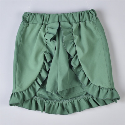 外贸女童荷叶边裙裤木耳边短裤子