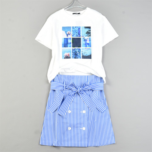 潮流短袖半裙时尚套装女L83652清甜减龄学生范春夏季清纯风两件套