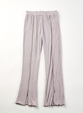 精品日单螺纹棉垂感微喇裤女H84825春秋新款显瘦百搭休闲开叉长裤