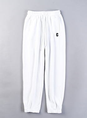 韩版纯色束脚卫裤女4.13H78610春夏高腰抽绳宽松显瘦休闲运动长裤