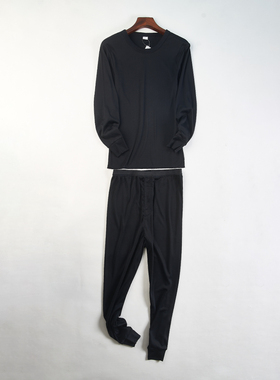 精品外贸男士睡衣家居服套装H82216秋冬丝滑亲肤秋衣+秋裤两件套