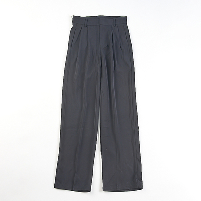 韩版自然腰阔腿直筒长裤女