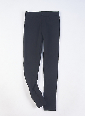 韩版OL通勤休闲长裤女1028H76580秋冬百搭黑色高腰修身铅笔小脚裤