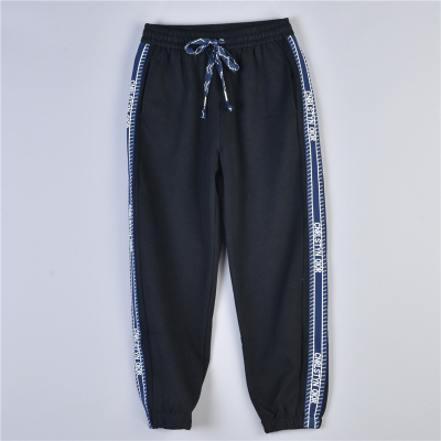 女生条边纯棉卫裤束脚休闲裤长裤