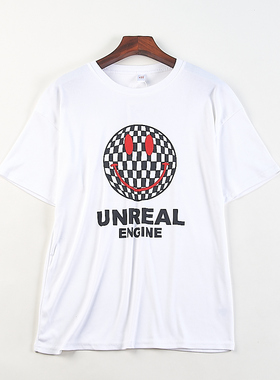 韩版印花圆领全棉短袖T恤男女款10.21H84893夏季休闲百搭宽松上衣