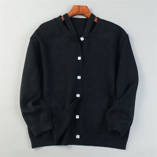 外穿打底衫 女12.30L85385宽松休闲松弛感秋冬季 毛衣针织开衫 韩版