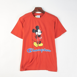 减龄日常休闲上衣 美式 精品纯棉复古潮流童趣短袖 T恤男女84836夏季