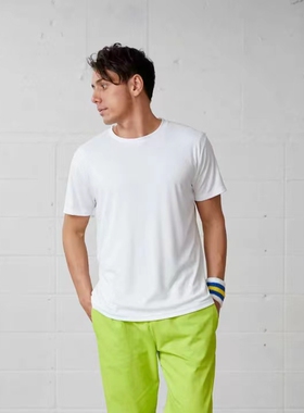 日单外贸速干短袖T恤男女7.29H75290舒适不紧缚透气运动休闲上衣