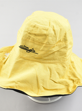 韩版刺绣渔夫帽男女7.15L83506户外大檐遮阳帽夏季时尚百搭防晒帽