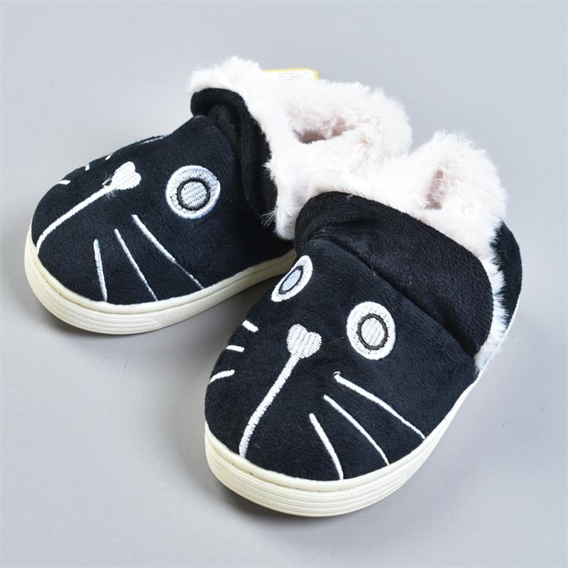 511卡通刺绣儿童毛绒棉鞋81643洋气可爱宝宝秋冬季新款保暖童鞋子