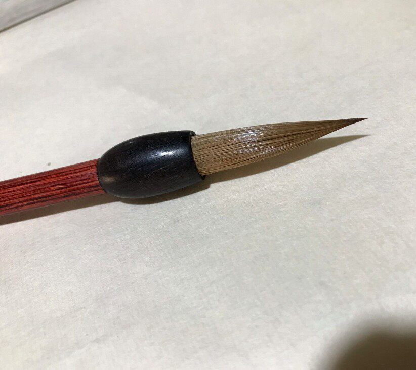 侯店毛笔百分百纯狼毫长峰华北尾狼毫冬狼毫黄狼尾红木孙占彪监制