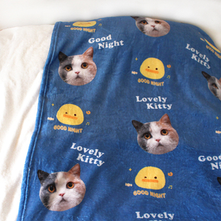 发照片设计定制猫咪狗狗宠物头像照片可爱毛毯膝盖午休披肩沙发毯