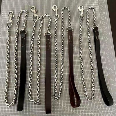 龙骨牵引链304钢遛狗防咬牵引绳马犬德牧中型犬中大型犬遛狗链