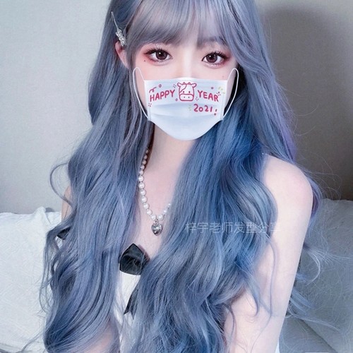 假发女长发空气刘海长卷发全头套