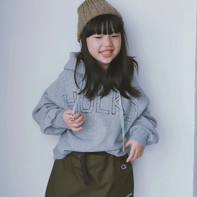 秋冬男女童棉日系加绒卫衣