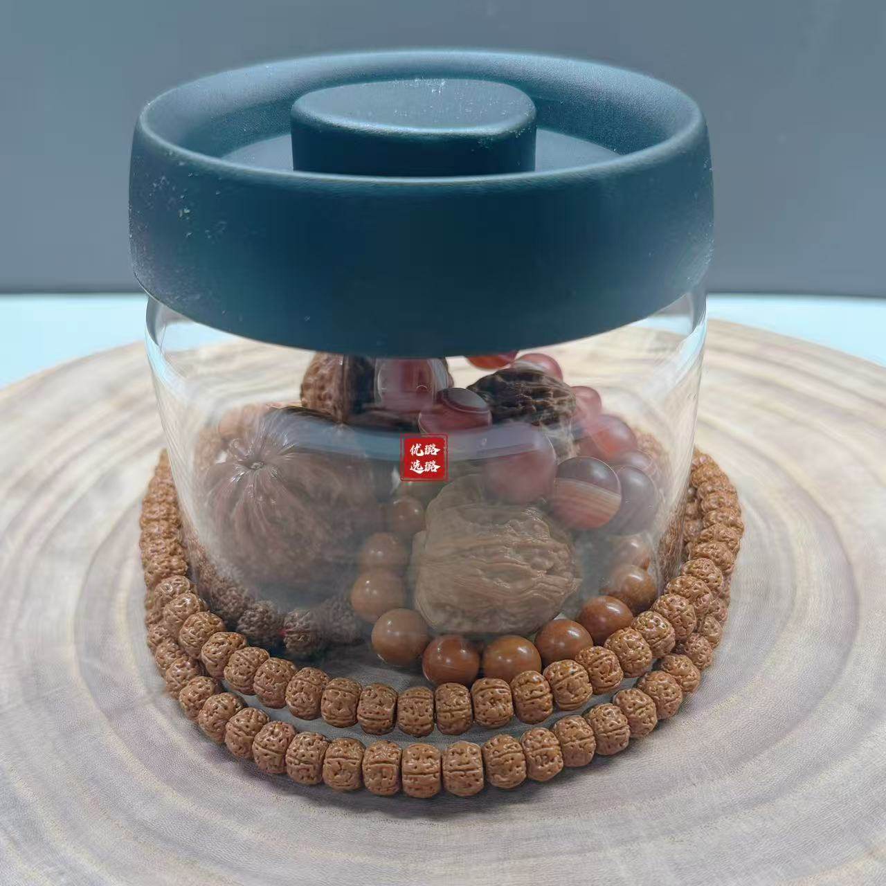 真空密封罐装文玩手串核桃橄榄金刚养护除湿收纳罐一键排气密封罐,家居饰品,储物罐,淘宝优惠券,粉丝福利购,淘宝优惠卷