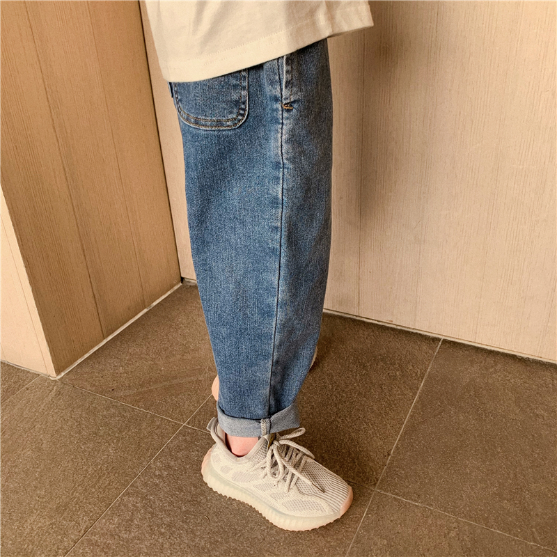 儿童日系宽松弹力牛仔裤