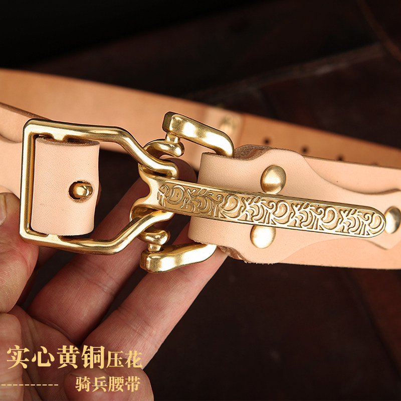 手工制作利尔顿骑兵扣皮带实心黄铜扣头层牛皮复古植鞣革真皮腰带,服饰配件/皮带/帽子/围巾,腰带/皮带/腰链,淘宝优惠券,粉丝福利购,淘宝优惠卷