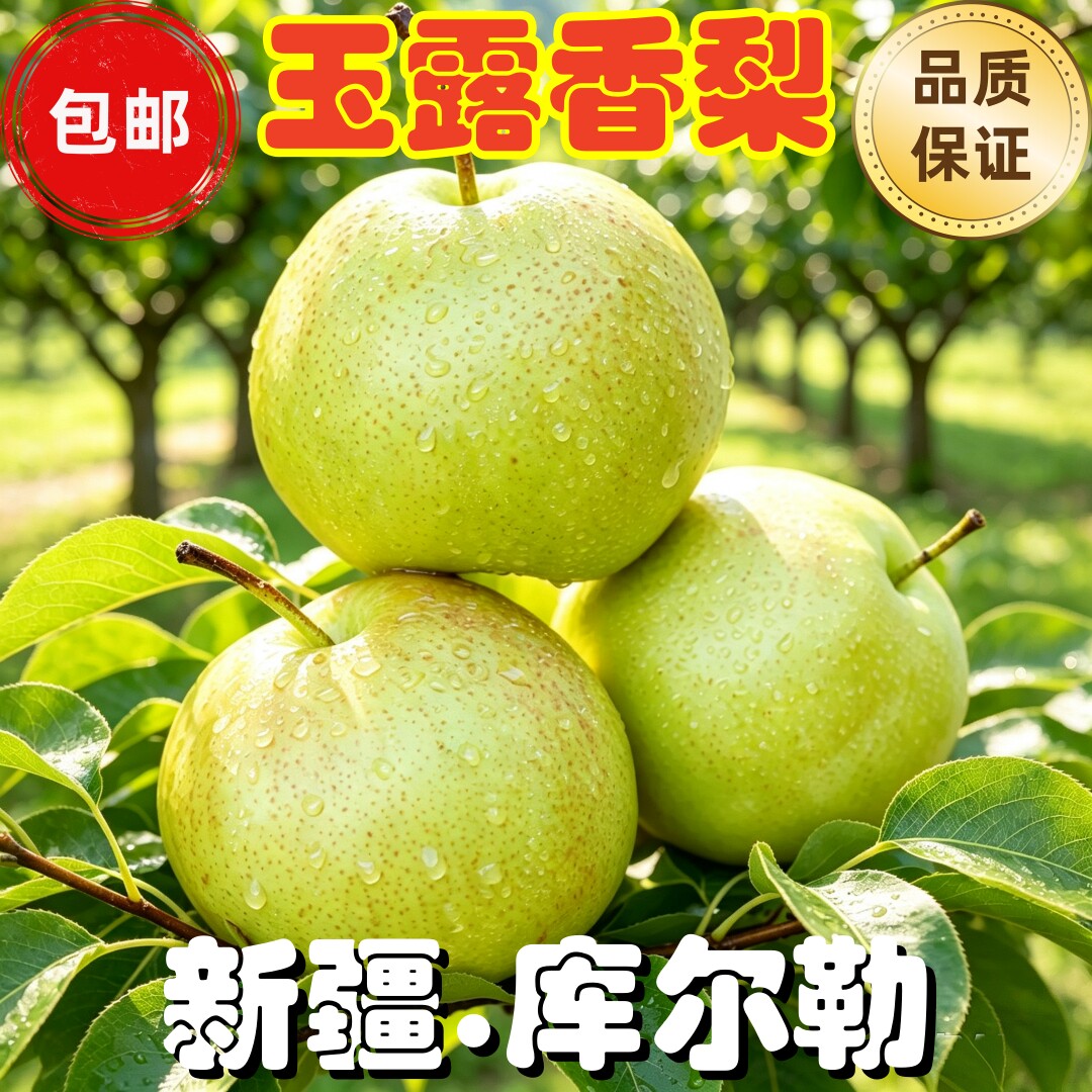 新疆梨子库尔勒玉露香梨当季水果