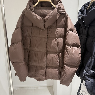 静茹可溯源泡芙龟背鹅绒服狮头灰鹅绒服保暖羽绒服外套7265