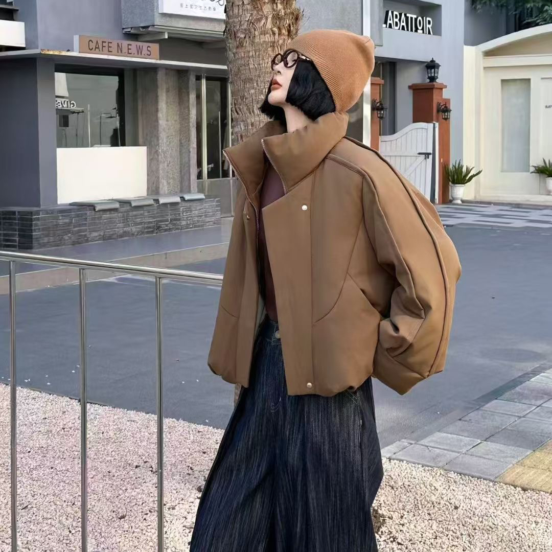 静茹新款小众设计感小个子气质百搭宽松韩系保暖羽绒服外套A0005