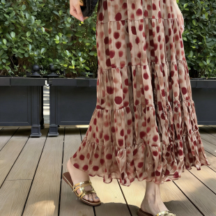 静茹26年夏上新轻奢优雅复古小女人百搭半身裙YS1 w695