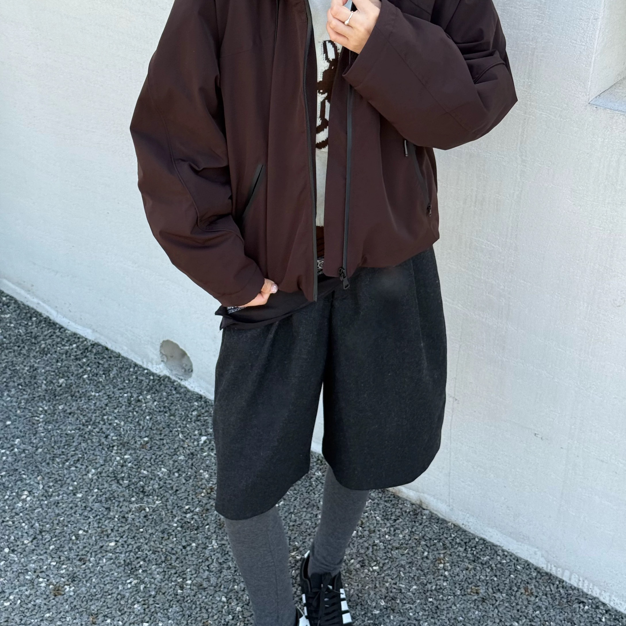 静茹冬上新韩系简约连帽宽松保暖羽绒服外套YS2-9282