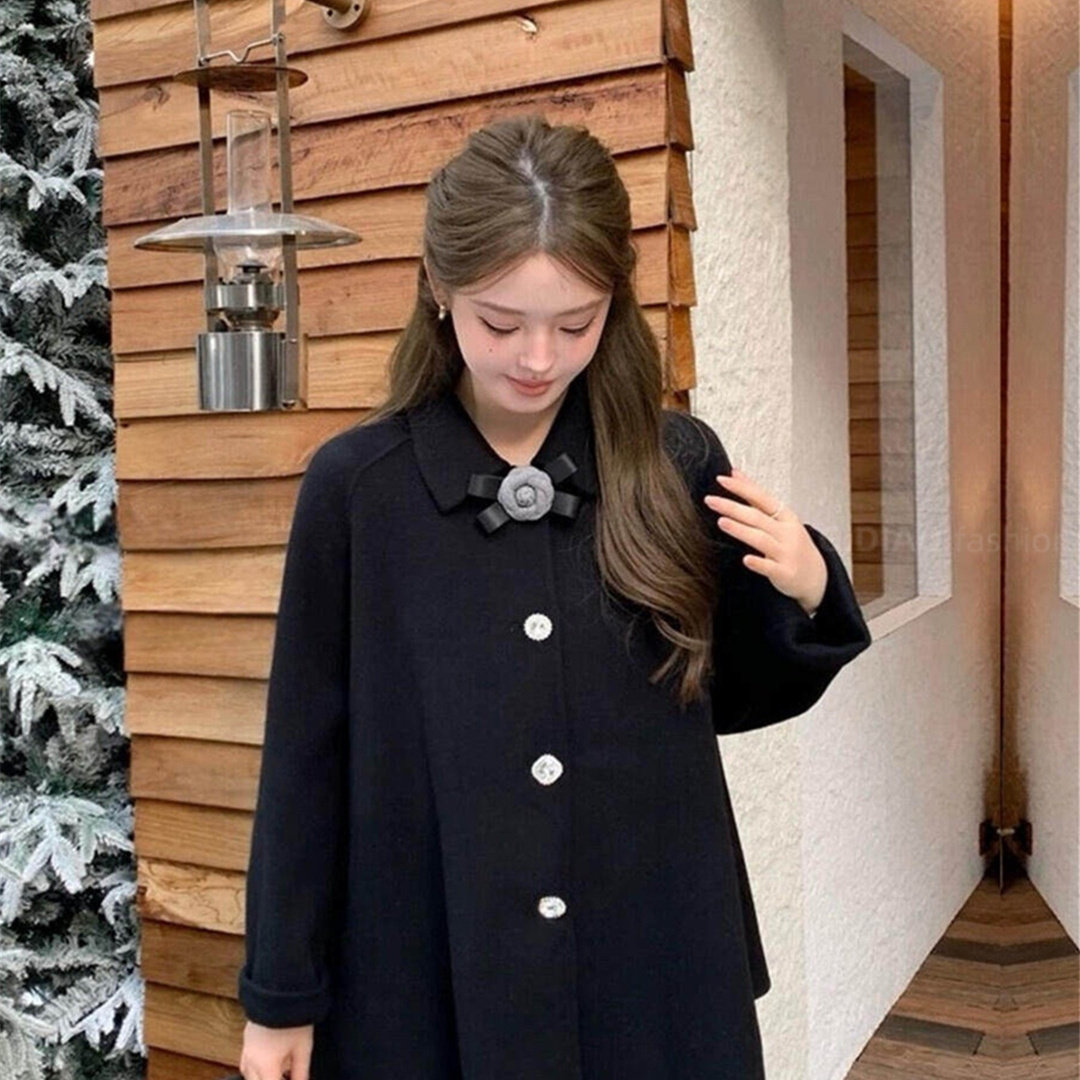 静茹设计羊毛外套(配可拆卸大茶花领针)（含100绵羊毛）399100257,女装/女士精品,羽绒服,淘宝优惠券,粉丝福利购,淘宝优惠卷