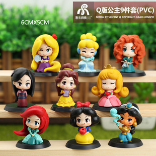 Q版公主BB白雪公主手办玩偶模型汽车摆件生日礼物儿童节礼品520